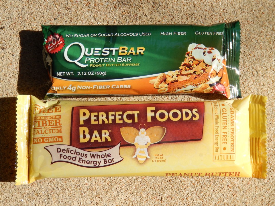 Comparing Quest's Peanut Butter Supreme bar to Perfect Foods Peanut Butter bar